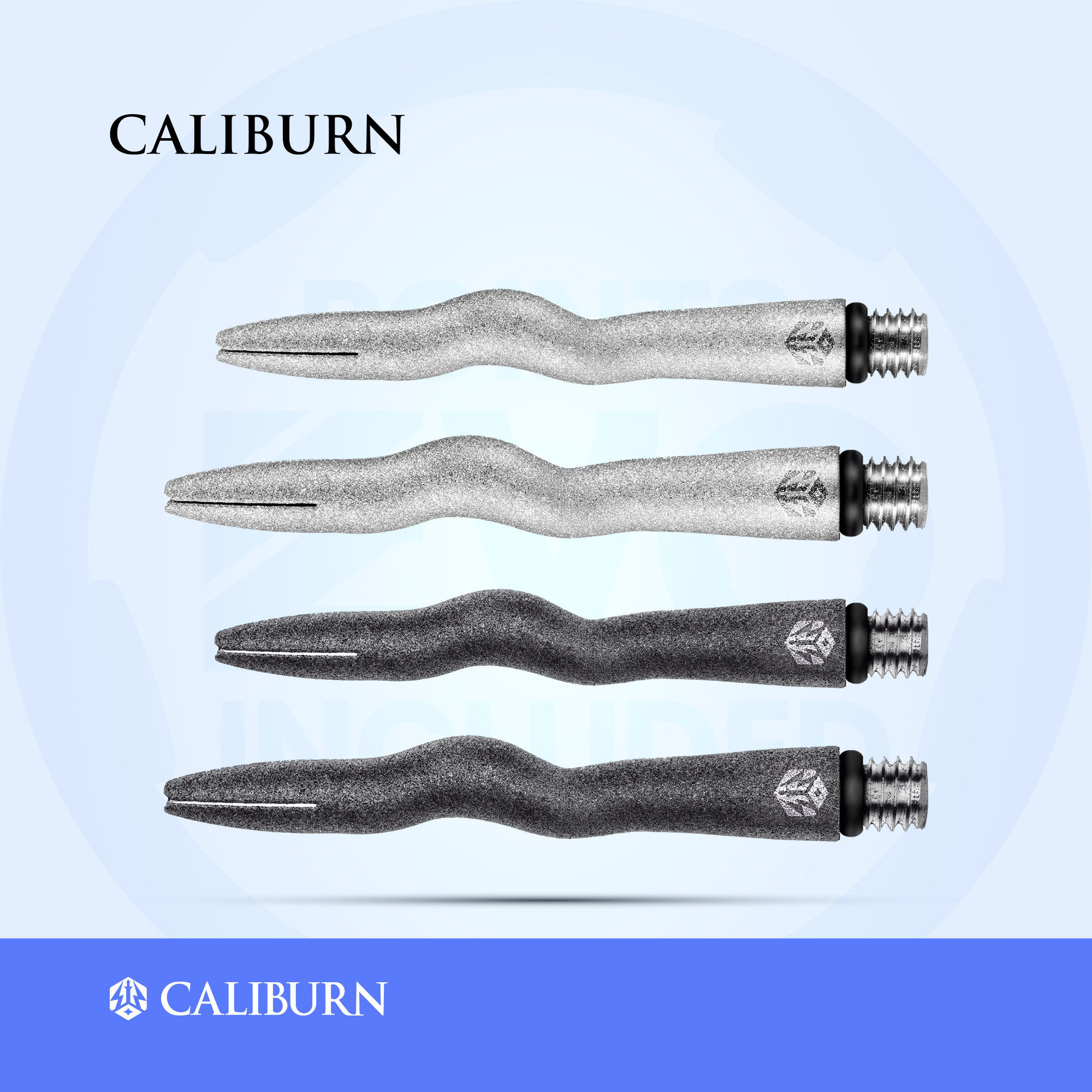 新品 CALIBURN 九牌飞镖 螺旋铝杆 潮流镖杆 喷砂 异形飞镖杆