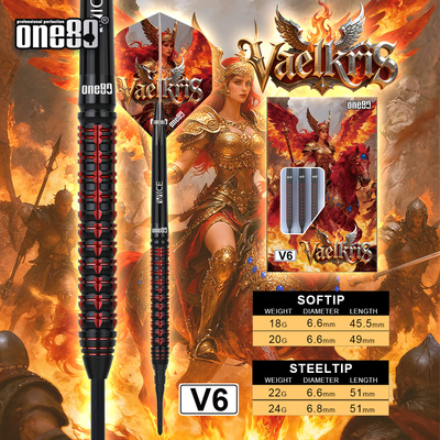 ONE80Vaelkris女武神V6钨钢飞镖