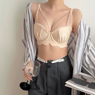 樱桃玛丽浪漫星光夏季薄款内衣女大胸显小胸软钢圈上托定型美胸。