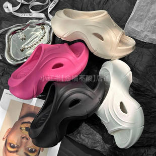 金橘不酸同款 一字拖沙滩泰国旅游 7cm厚底高跟EVA防滑防臭百搭拖鞋