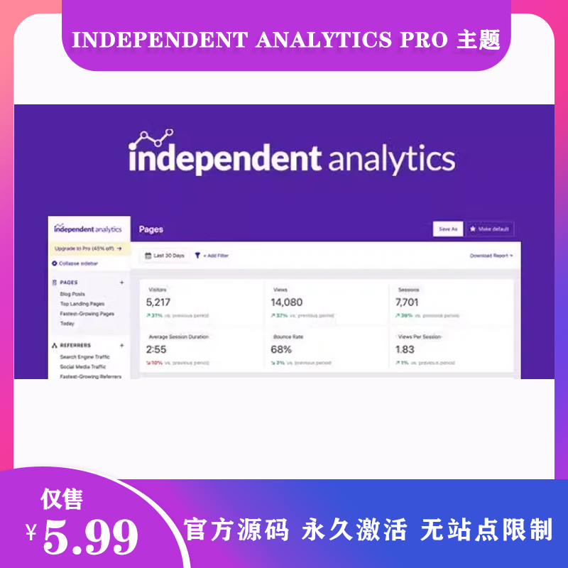 Independent Analytics Pro 替代Google Analytics统计插件