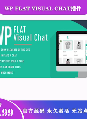 WP Flat Visual Chat 汉化中文WordPress实时聊天客服远程视图插