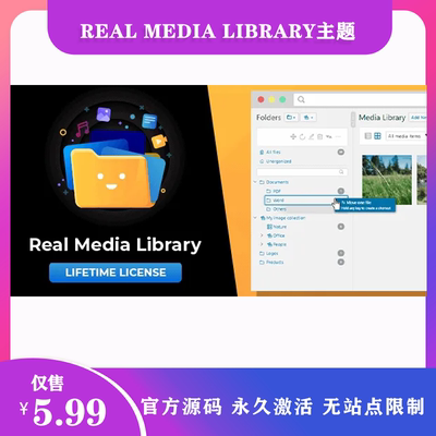 Real Media Library 中文WordPress媒体库图片视频文件管理插件