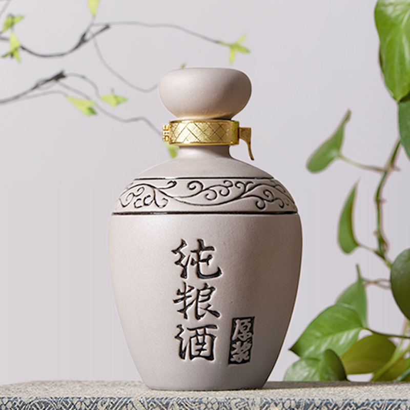 土陶瓷1斤装小酒瓶子500ml空酒壶