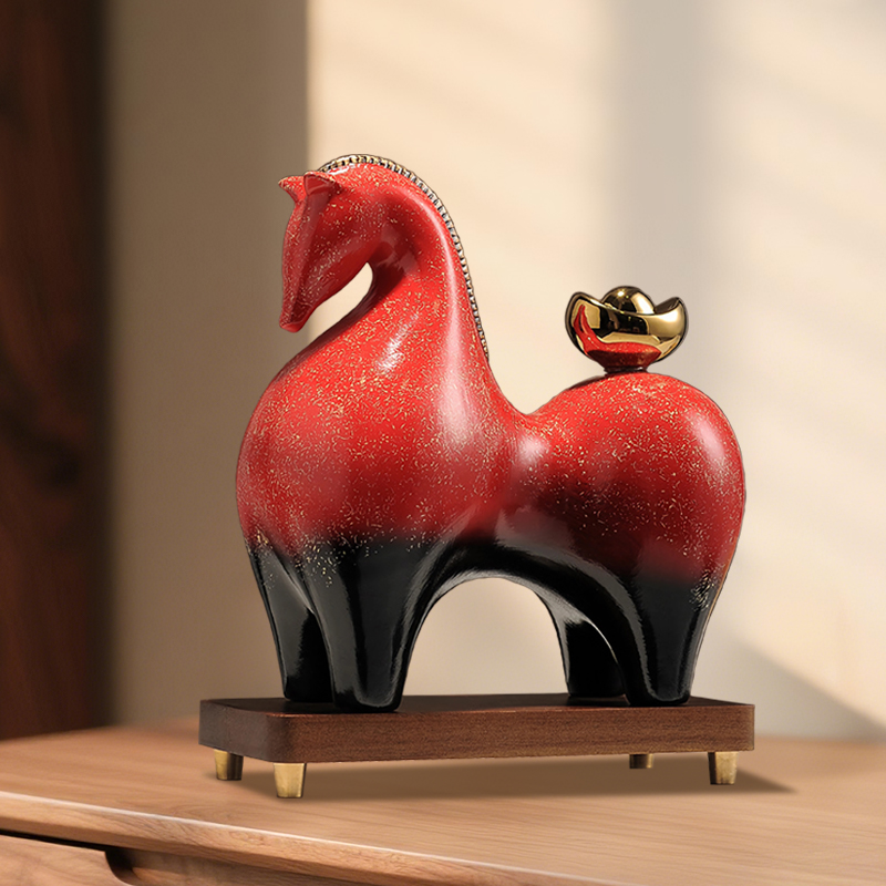 高级感家居装饰招财马上有钱摆件