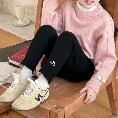 冬女童600g加绒加厚一体绒打底裤