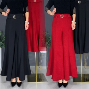 宽松大脚气质垂感裤 休闲高腰高档裙裤 女新款 2026年春夏阔腿裤