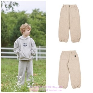 110 童装 165 2023秋春儿童中大童米色休闲收腿长裤 been韩国代购