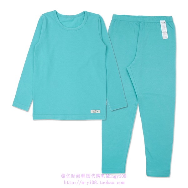 organic mom有机妈妈韩国代购2023春秋儿童绿色家居套装110-150