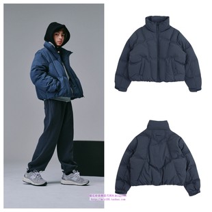 175 羽绒服外套130 bluetail韩国代购 2024秋冬儿童炭灰休闲短款