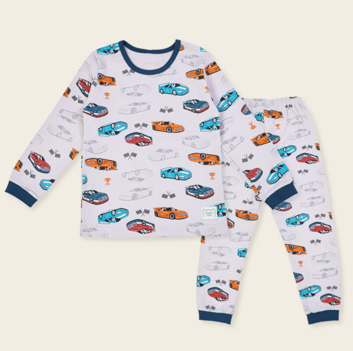 organic mom有机妈妈韩国代购2025春秋儿童小汽车家居套装110-150