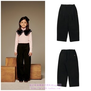 100 been韩国代购 童装 洋气长裤 165 2023秋春儿童中大童黑色时尚