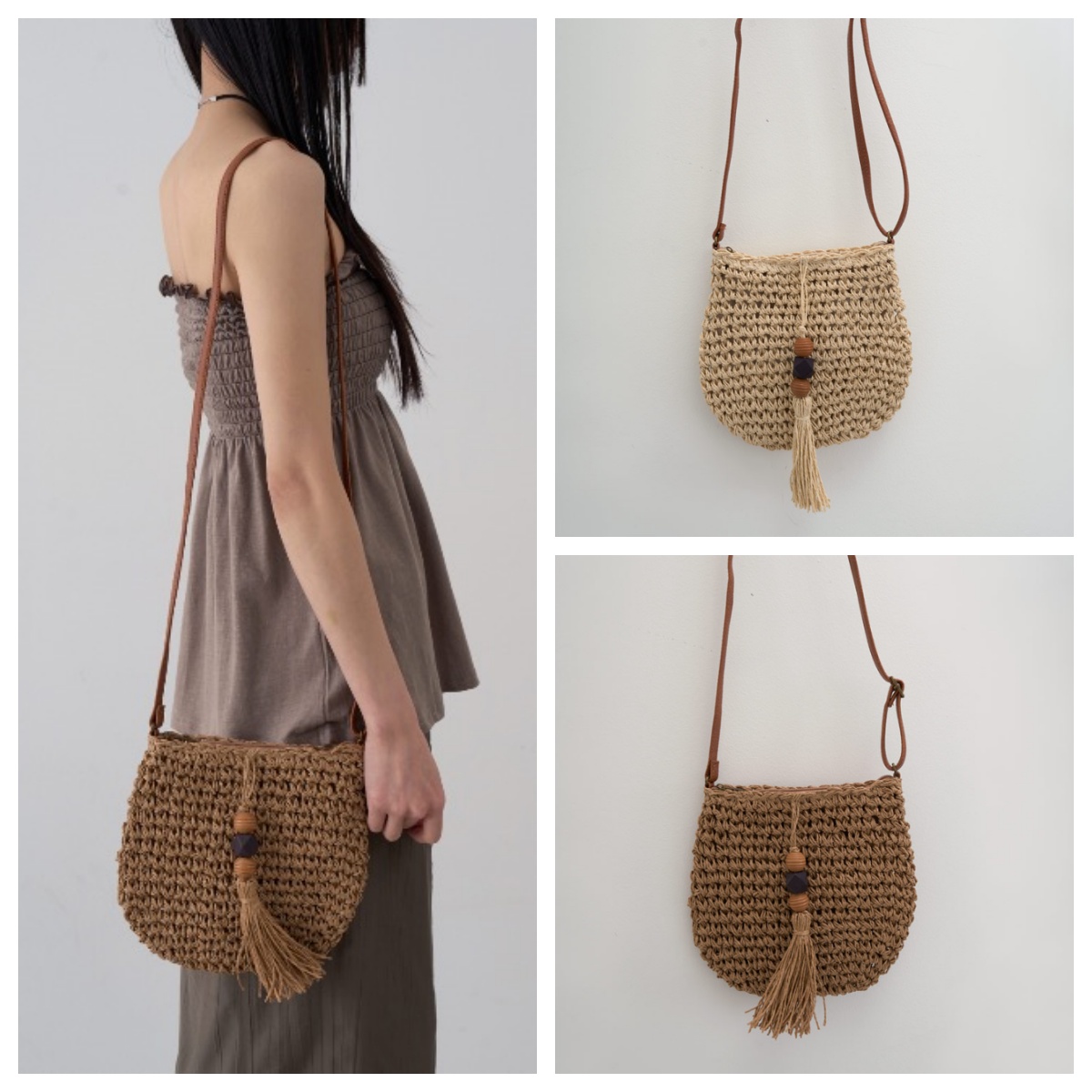 韩国lowear直邮代购2025女包时尚百搭休闲编织流单肩包斜挎包包