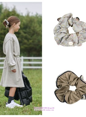 been韩国代购2023秋春儿童灰色图案时尚发饰公主发圈马尾扎发头饰