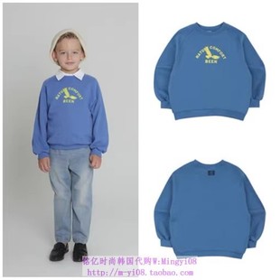 110 套头休闲T恤上衣童装 155 2023春秋儿童蓝色长袖 been韩国代购