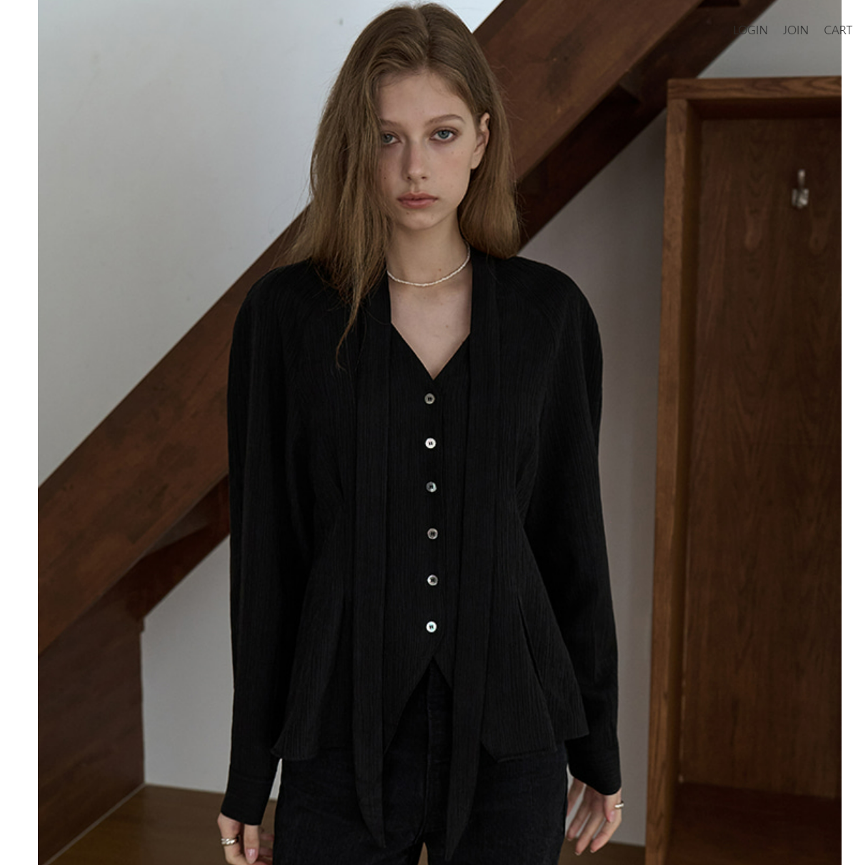 韩国ouie直邮代购2025春秋女装宽松时尚百搭休闲气质长袖衬衫上衣