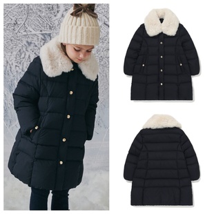 100 休闲鸭绒羽绒服童装 165 2025冬儿童海军蓝中长款 been韩国代购