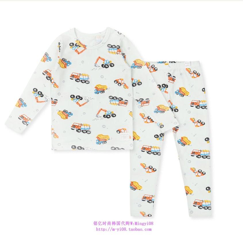 organic mom有机妈妈韩国代购2025春秋儿童莫代尔家居套装110-150