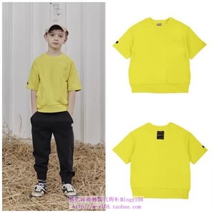 110 圆领T恤上衣童装 155 2023春秋儿童黄色休闲半袖 been韩国代购
