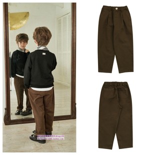 100 童装 130 2024秋春儿童中大童棕色休闲宽松裤 been韩国直邮代购