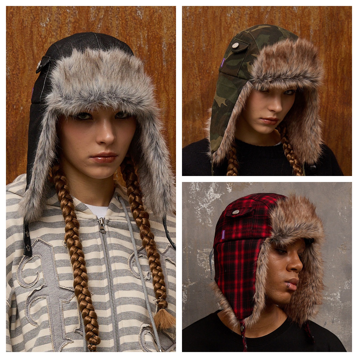 韩国hoodhood直邮代购2025秋冬男女同款休闲护耳保暖雷锋帽棉帽