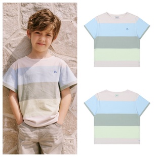 100 T恤童装 165 2025夏儿童拼色休闲圆领套头短袖 been韩国直邮代购