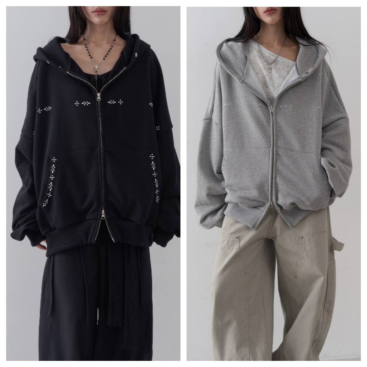 韩国lowear直邮代购2025春秋女装长袖休闲百搭时尚连帽外套上衣