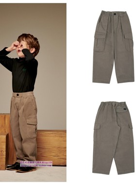 been韩国代购2023秋春儿童中大童灰色休闲长裤洋气童装110-145