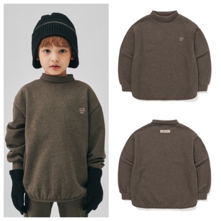 100 T恤童装 165 2025秋冬儿童棕色加绒套头长袖 been韩国直邮代购