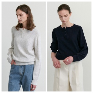 纯色长袖 韩国step 百搭针织衫 2025春秋女时尚 上衣 around直邮代购