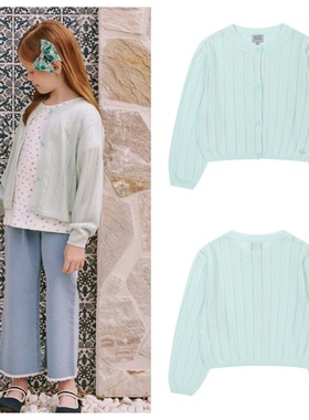 been韩国直邮代购2025春夏儿童针织开衫薄荷薄款外套童装100-165