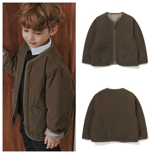 100 外套童装 165 2025秋春男女儿童卡其拉链休闲长袖 been韩国代购