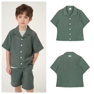 2025春夏儿童时尚 100 百搭短袖 上衣童装 155 衬衫 been韩国直邮代购