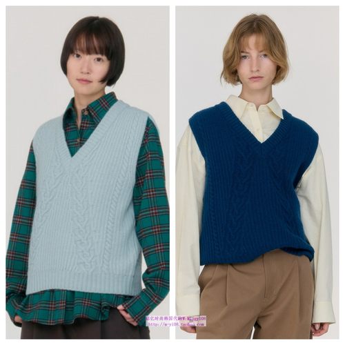 女装上衣韩国针织马甲背心V领