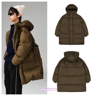 175 羽绒服外套130 bluetail韩国代购 2024秋冬儿童卡其休闲中长款