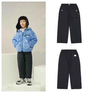 100 子童装 165 2024秋冬儿童中大童海军蓝夹棉裤 been韩国直邮代购