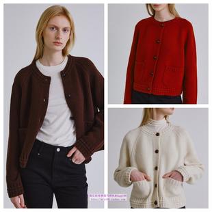 美利奴羊毛针织外套上衣 2024秋冬女装 韩国STEP AROUND直邮代购