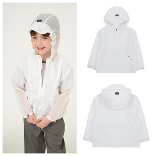 100 外套童装 165 2025春秋儿童白色连帽拉链休闲长袖 been韩国代购