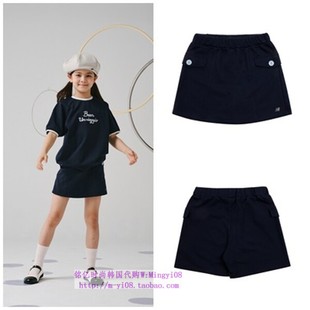 110 童装 been韩国代购 2024春夏儿童中大童海军蓝休闲运动短裤