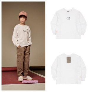 110 T恤童装 165 2023秋春男女童白色圆领套头休闲长袖 been韩国代购