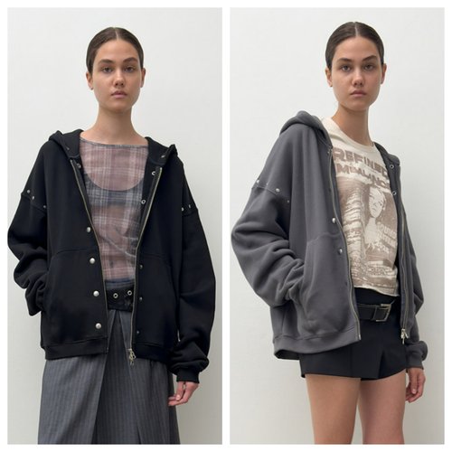 韩国diagonal直邮代购2025春秋女装时尚连帽休闲百搭拉链外套上衣