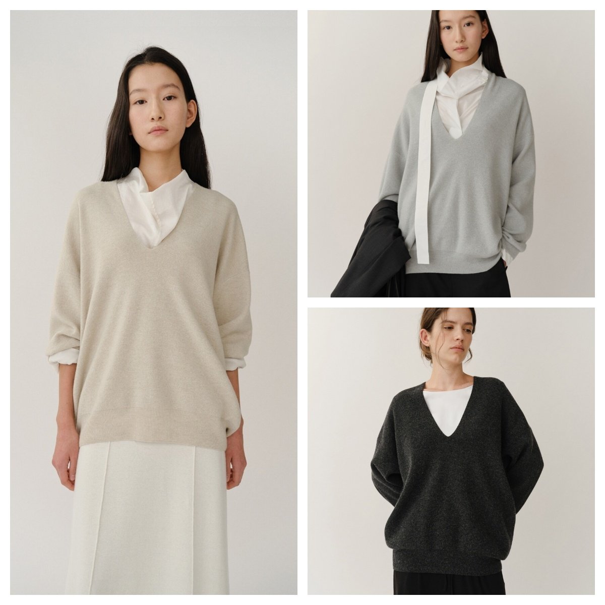 韩国kindersalmon直邮代购2025春秋女时尚羊毛混纺针织衫长袖上衣