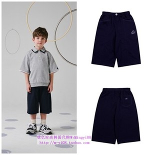 110 童装 165 2024春夏儿童中大童海军蓝休闲六分裤 been韩国代购