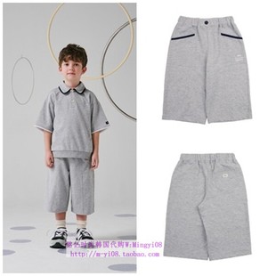 100 童装 165 2024春夏儿童中大童灰色休闲宽松七分裤 been韩国代购