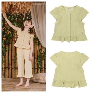 2025夏儿童黄绿时尚 100 短袖 上衣童装 165 衬衫 been韩国直邮代购