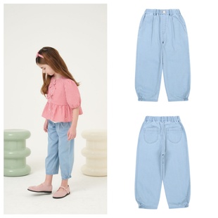 100 童装 165 2025春夏儿童中大童天蓝宽松九分裤 been韩国直邮代购