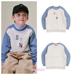 100 T恤童装 165 2024秋春儿童米色套头休闲长袖 been韩国直邮代购