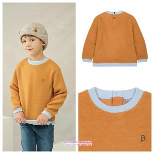 100 T恤童装 165 2024秋冬儿童橙色套头休闲长袖 been韩国直邮代购