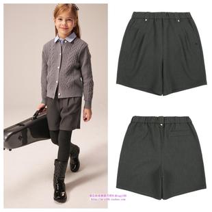100 been韩国直邮代购 童装 时尚 165 2025春秋男女童中大童灰色短裤