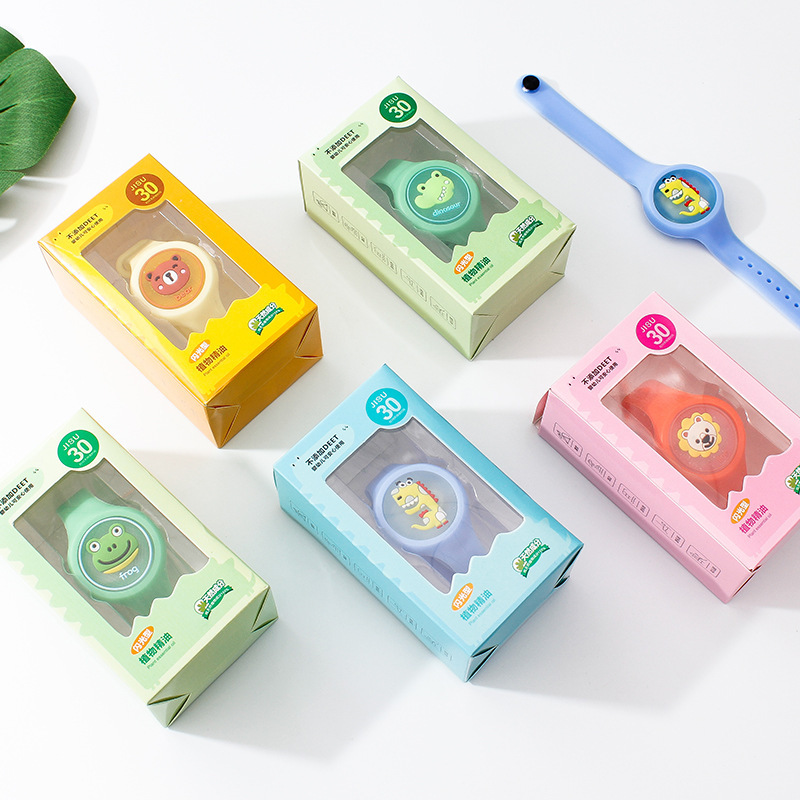 发光防护手环创意卡通硅胶夏季防护香薰触碰闪光手表